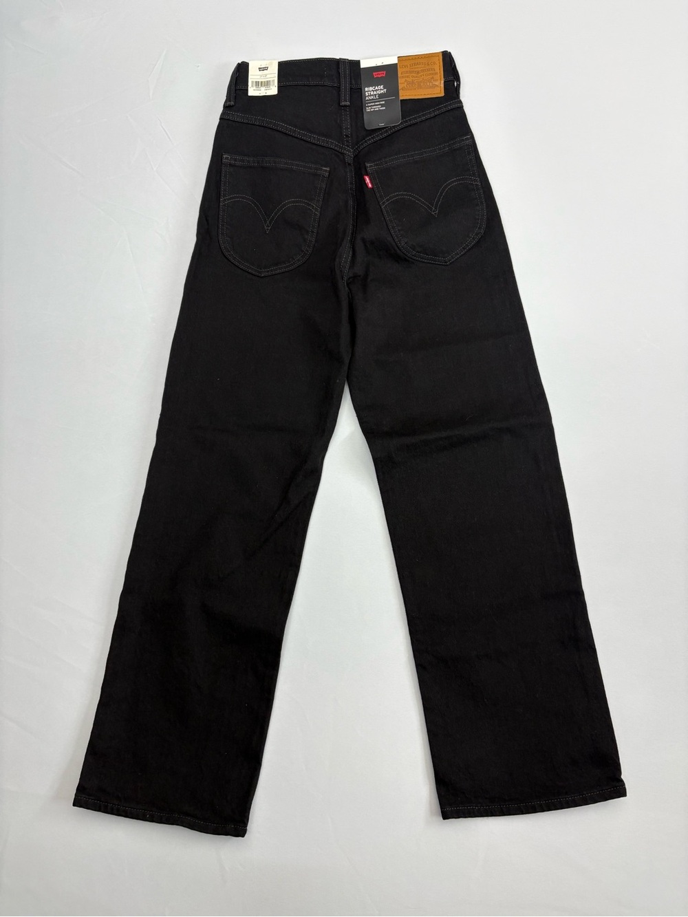 Levi's Premium Women’s 27x27 Ribcage Straight Ankle Big E Jeans Black NWT